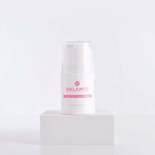 BALANCE hormone cream bottle — plant-based wellness topical